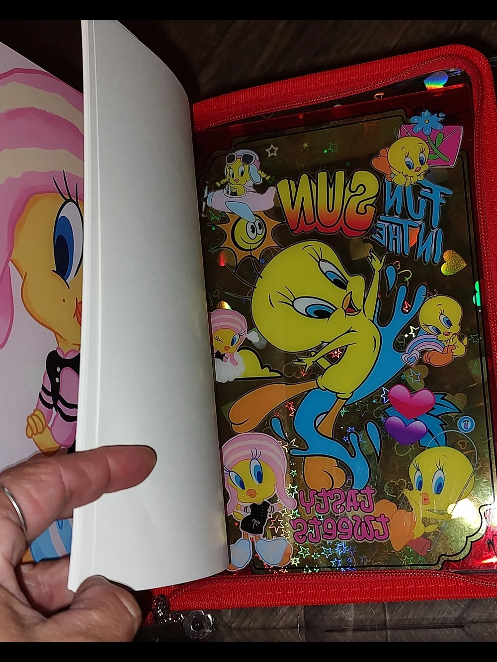 New! A5 Size Tweety Bird Acrylic Shaker Notebook